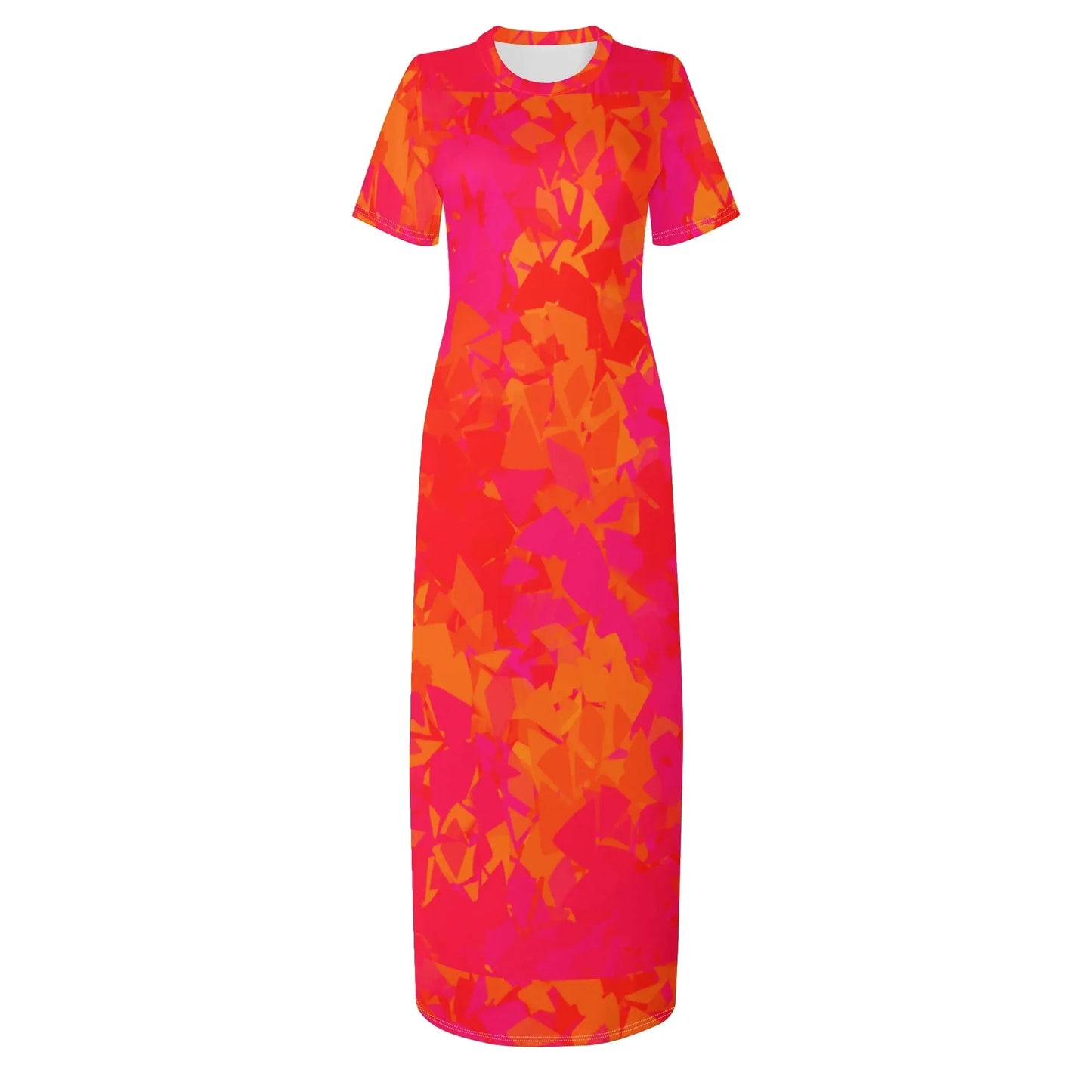 red-crystal-short-sleeve-long-dress-long-dress-jlr-design-82021 - JLR Design