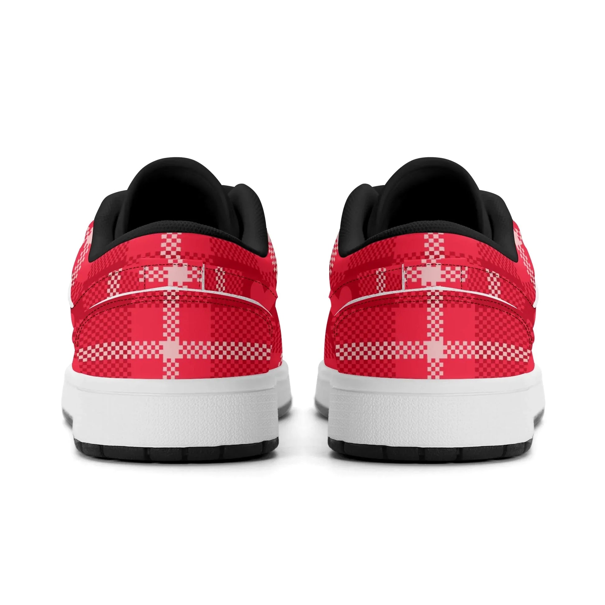 red-flanell-heart-low-top-leder-sneaker-fur-damen-sneaker-jlr-design-91023 - JLR Design