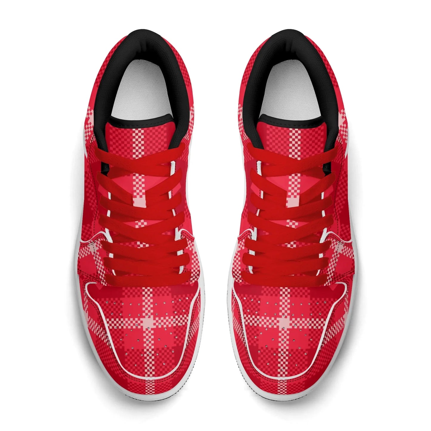 red-flanell-heart-low-top-leder-sneaker-fur-damen-sneaker-jlr-design-37370 - JLR Design