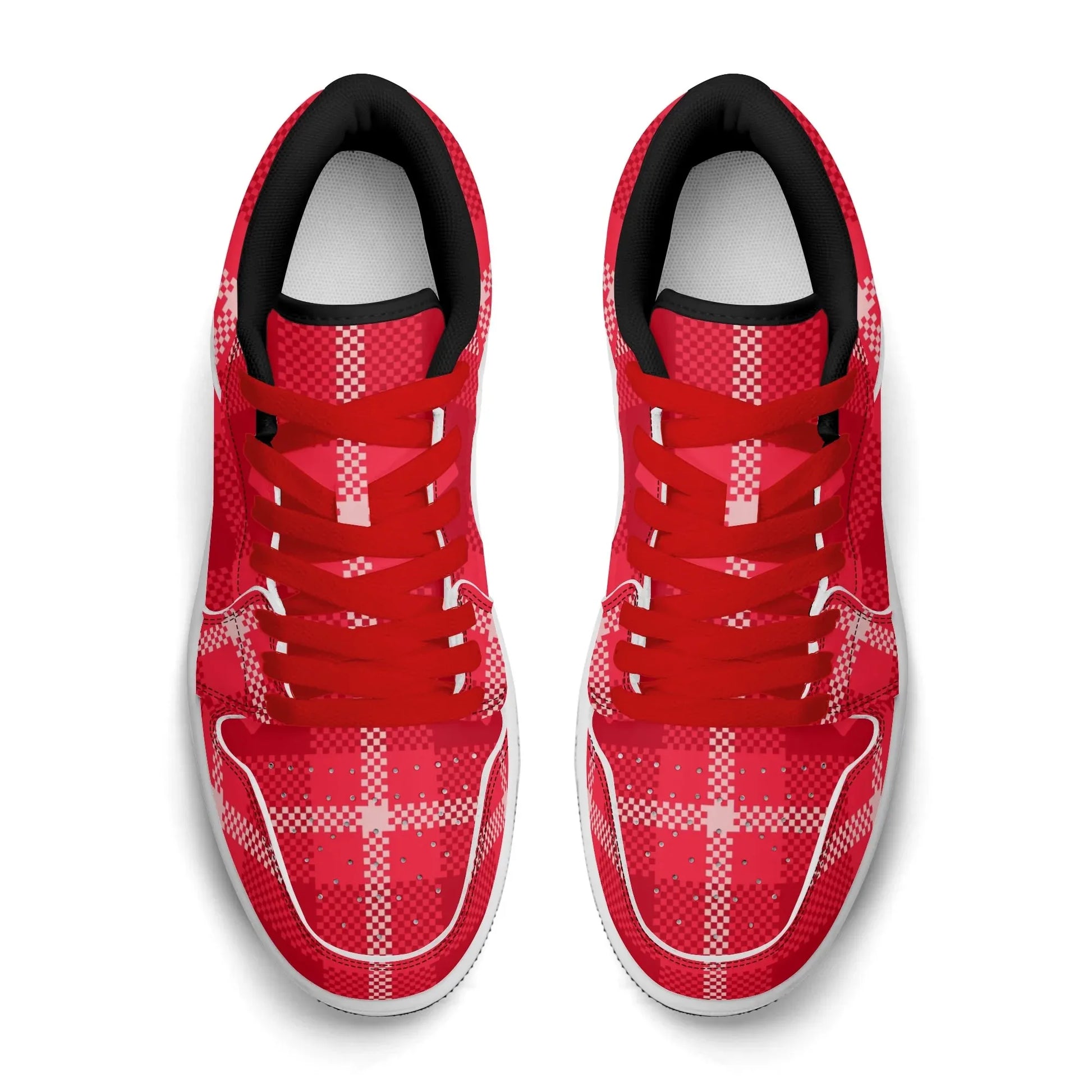 red-flanell-heart-low-top-leder-sneaker-fur-damen-sneaker-jlr-design-37370 - JLR Design