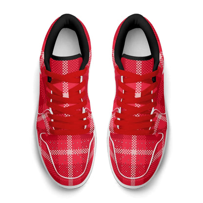 red-flanell-heart-low-top-leder-sneaker-fur-damen-sneaker-jlr-design-37370 - JLR Design