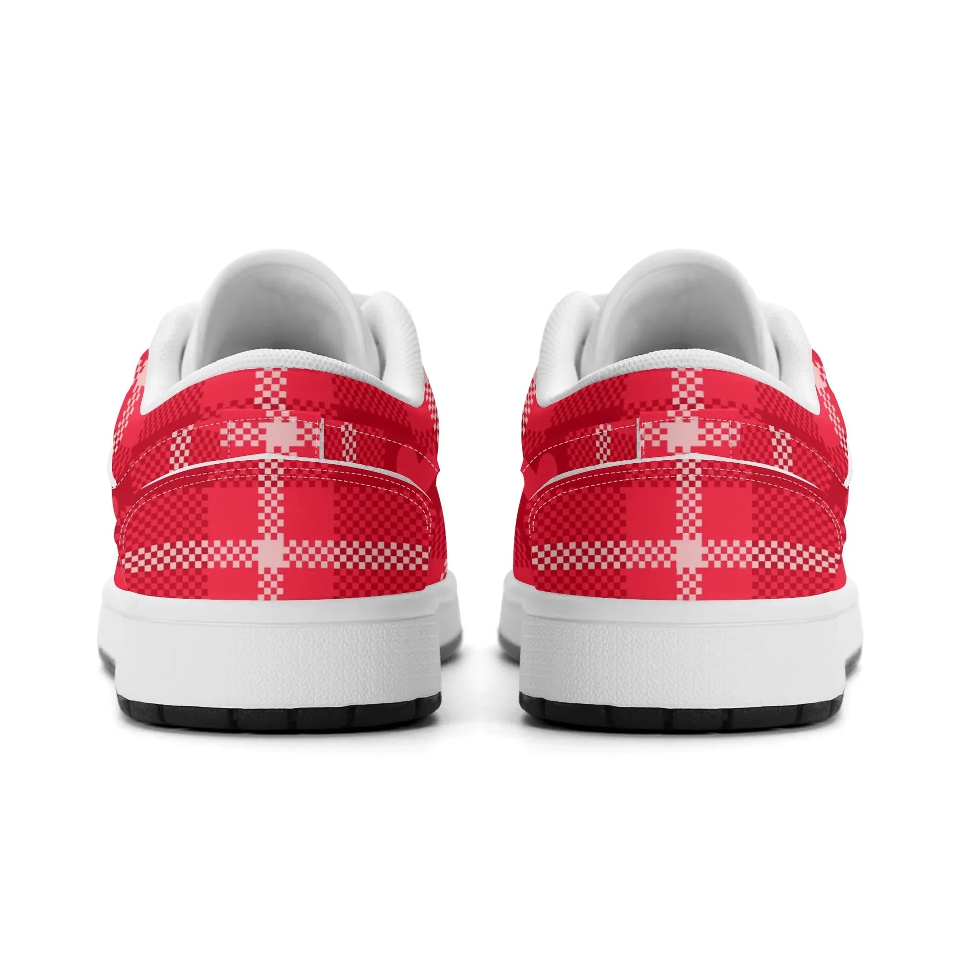 red-flanell-heart-low-top-leder-sneaker-fur-damen-sneaker-jlr-design-31607 - JLR Design