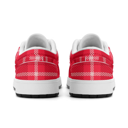 red-flanell-heart-low-top-leder-sneaker-fur-damen-sneaker-jlr-design-31607 - JLR Design