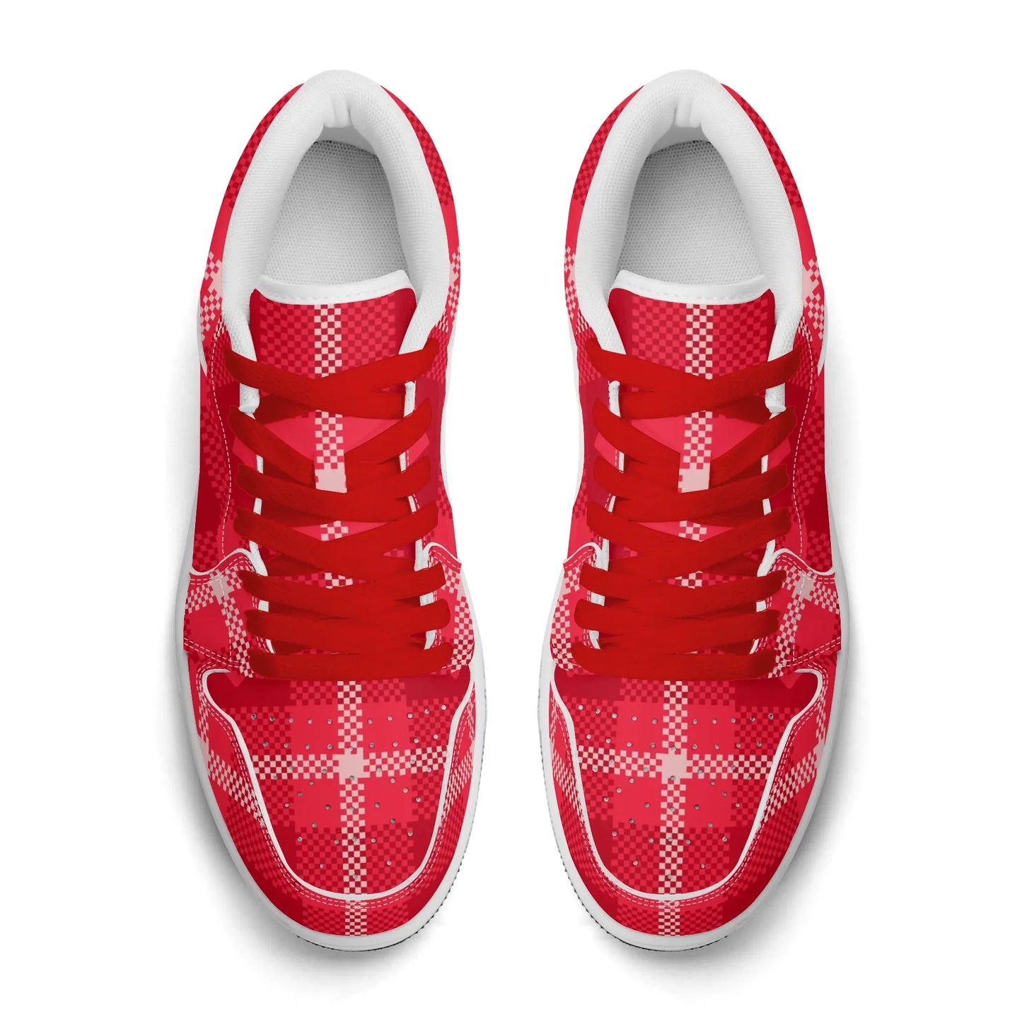 red-flanell-heart-low-top-leder-sneaker-fur-damen-sneaker-jlr-design-17748 - JLR Design