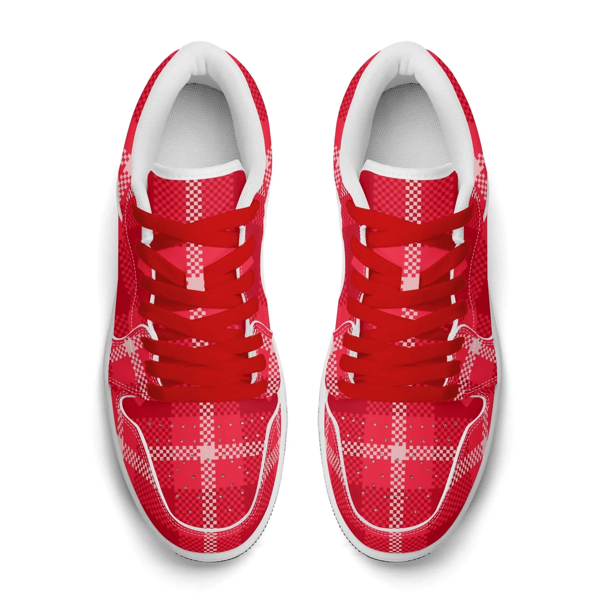 red-flanell-heart-low-top-leder-sneaker-fur-damen-sneaker-jlr-design-17748 - JLR Design