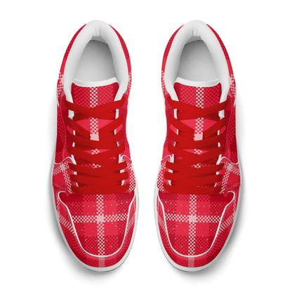 red-flanell-heart-low-top-leder-sneaker-fur-damen-sneaker-jlr-design-17748 - JLR Design