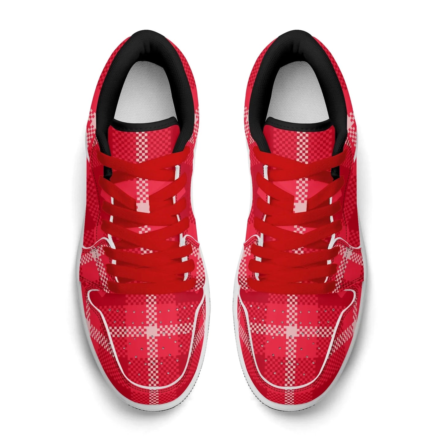 red-flanell-heart-low-top-leder-sneaker-fur-herren-sneaker-jlr-design-87650 - JLR Design