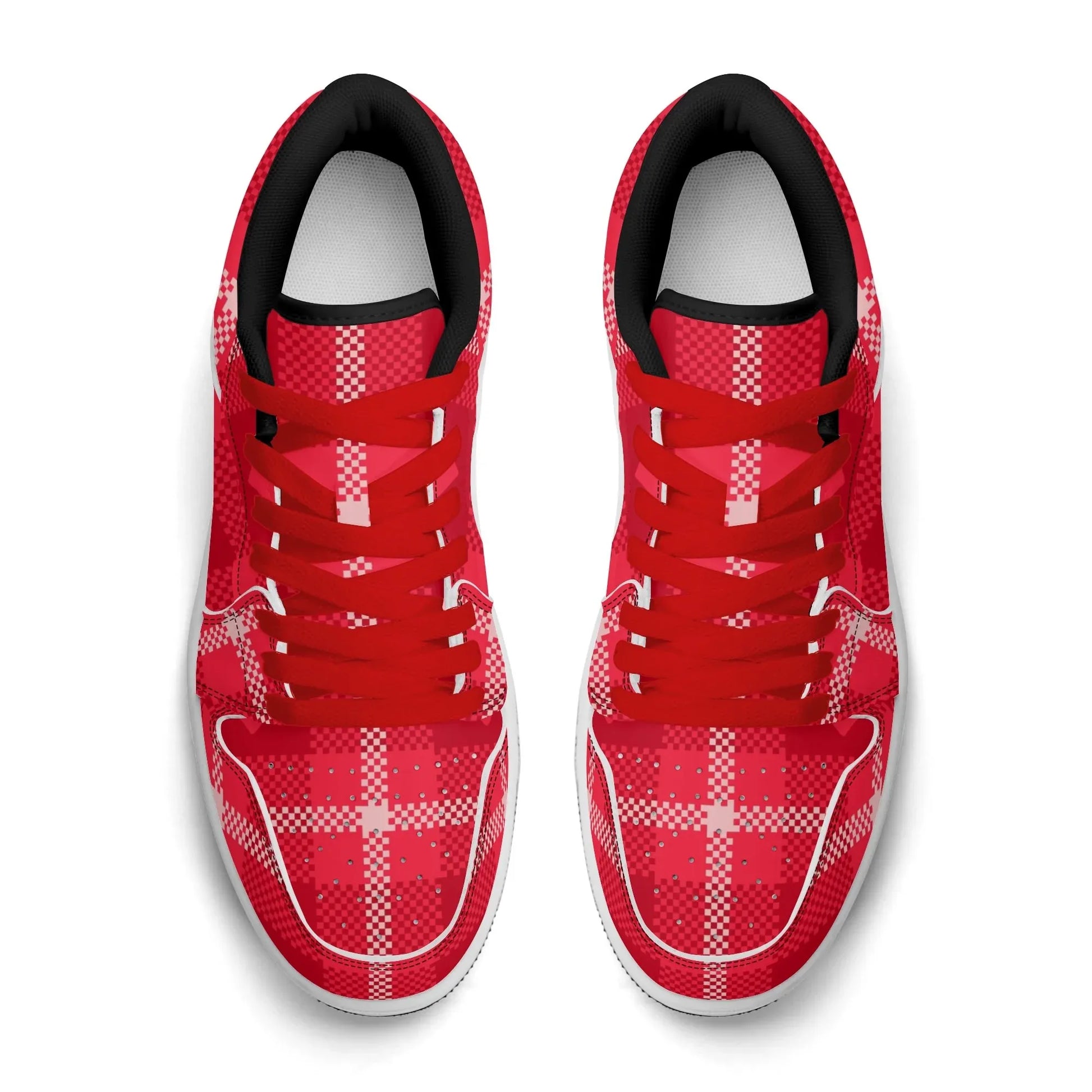 red-flanell-heart-low-top-leder-sneaker-fur-herren-sneaker-jlr-design-87650 - JLR Design