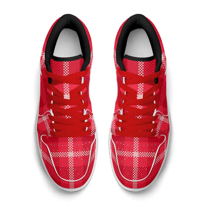 red-flanell-heart-low-top-leder-sneaker-fur-herren-sneaker-jlr-design-87650 - JLR Design
