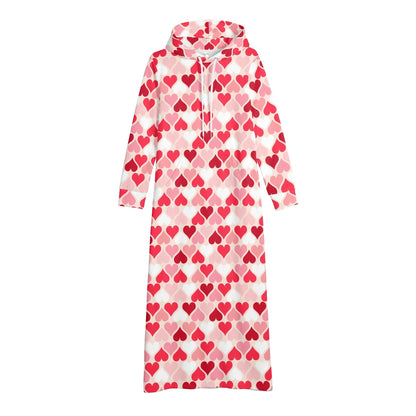 red-hearts-bequemes-leichtes-hoodie-kleid-hoodiekleid-jlr-design-34534 - JLR Design