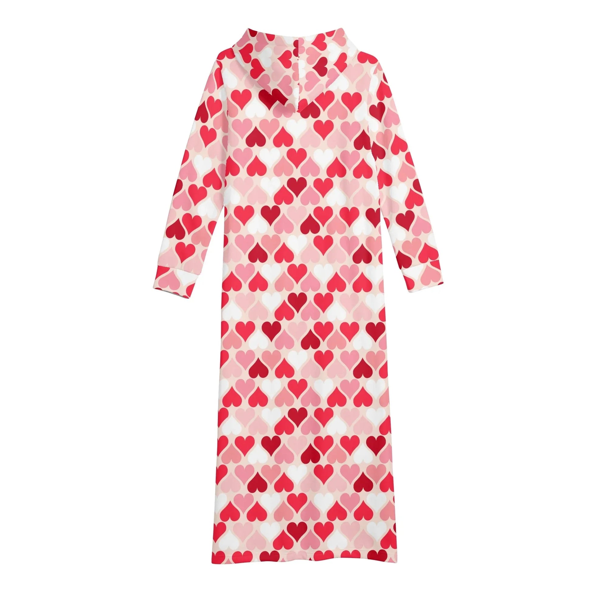 red-hearts-bequemes-leichtes-hoodie-kleid-hoodiekleid-jlr-design-10360 - JLR Design
