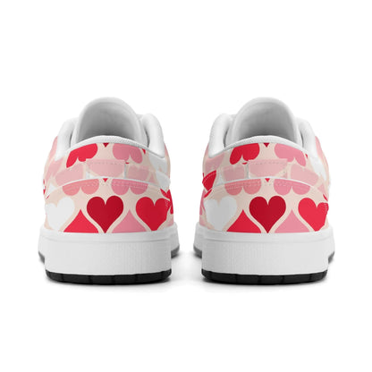 red-hearts-low-top-leder-sneaker-fur-damen-sneaker-jlr-design-66741 - JLR Design