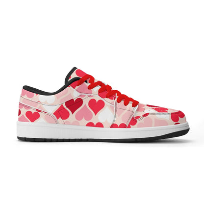 red-hearts-low-top-leder-sneaker-fur-herren-sneaker-jlr-design-63015 - JLR Design