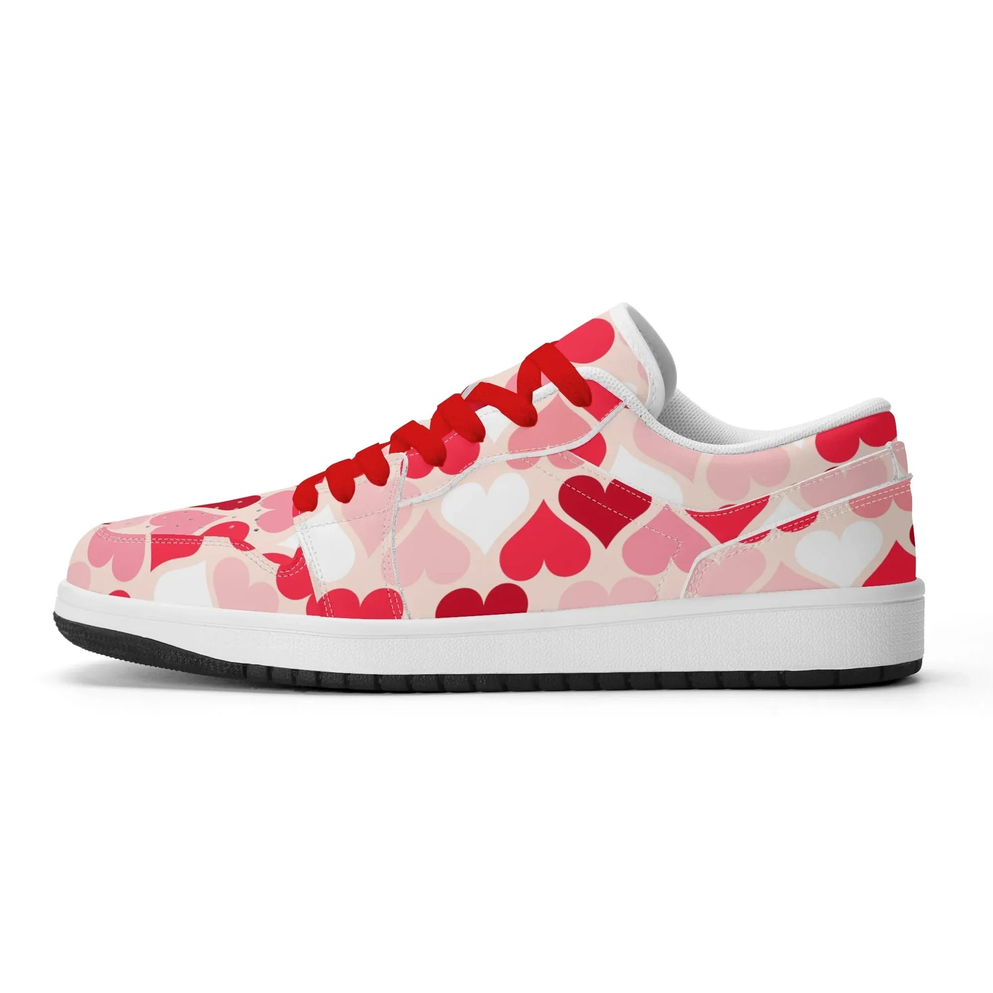 red-hearts-low-top-leder-sneaker-fur-herren-sneaker-jlr-design-15436 - JLR Design