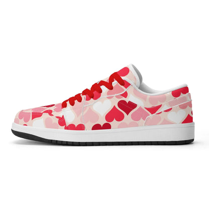 red-hearts-low-top-leder-sneaker-fur-herren-sneaker-jlr-design-15436 - JLR Design