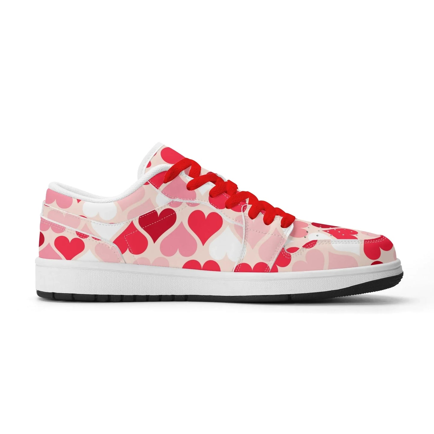 red-hearts-low-top-leder-sneaker-fur-herren-sneaker-jlr-design-80420 - JLR Design