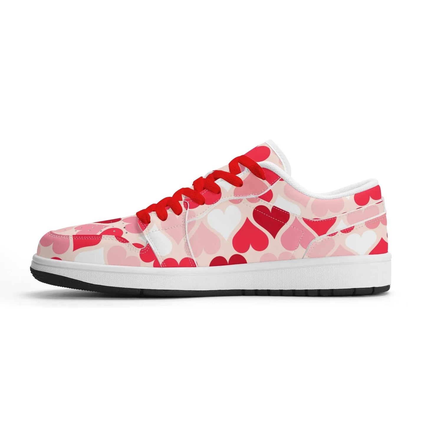 red-hearts-low-top-leder-sneaker-fur-herren-sneaker-jlr-design-52936 - JLR Design
