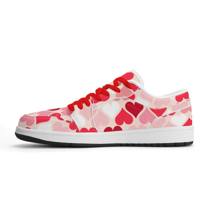 red-hearts-low-top-leder-sneaker-fur-herren-sneaker-jlr-design-52936 - JLR Design