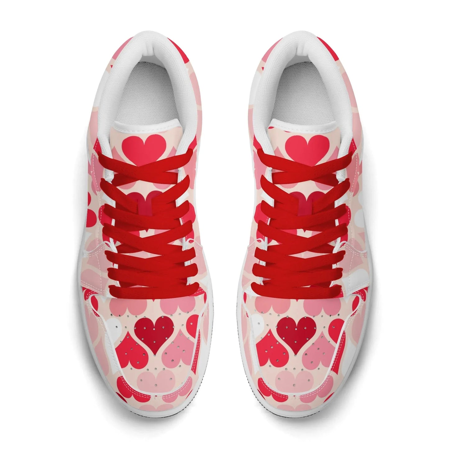 red-hearts-low-top-leder-sneaker-fur-herren-sneaker-jlr-design-62861 - JLR Design