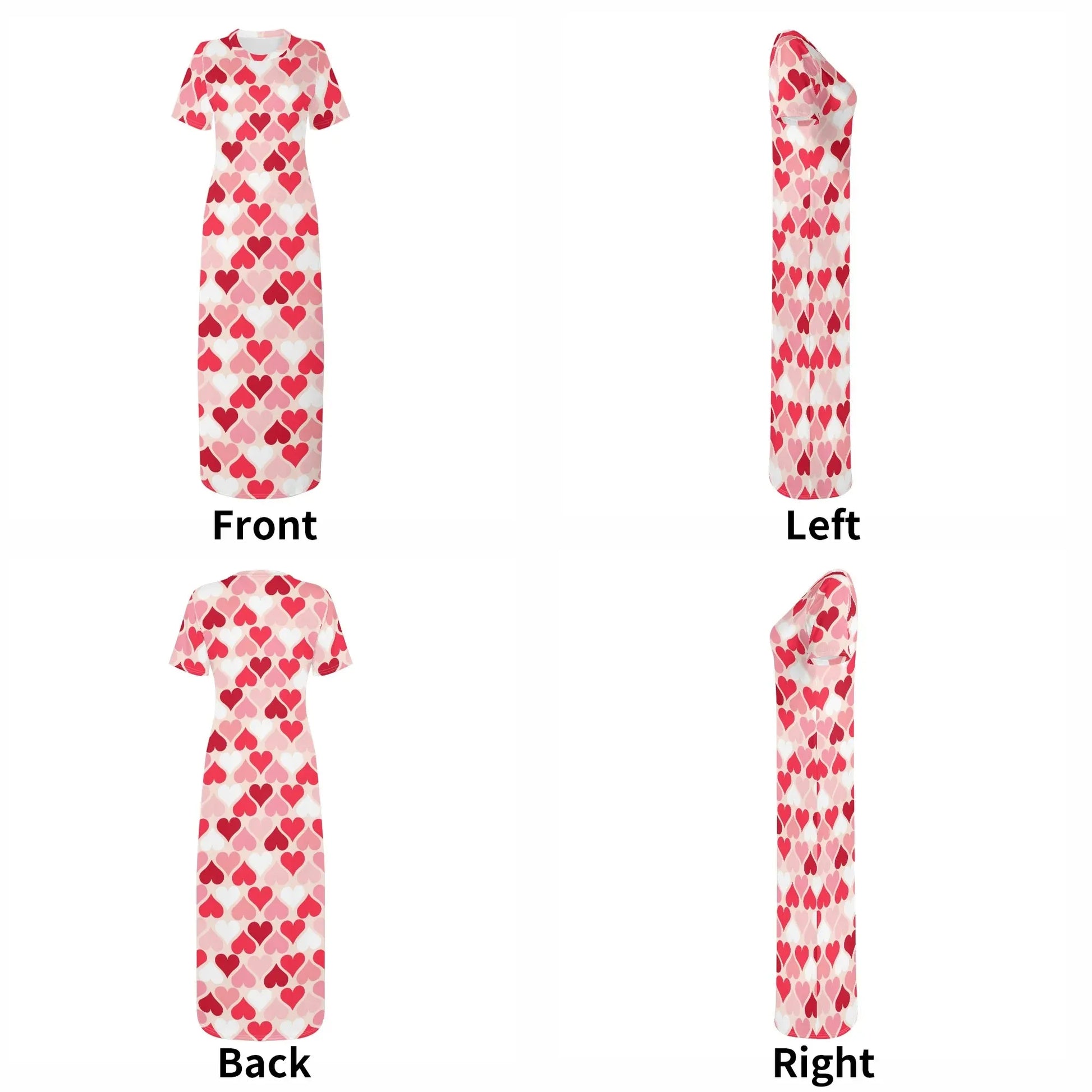 red-hearts-short-sleeve-long-dress-long-dress-jlr-design-85063 - JLR Design