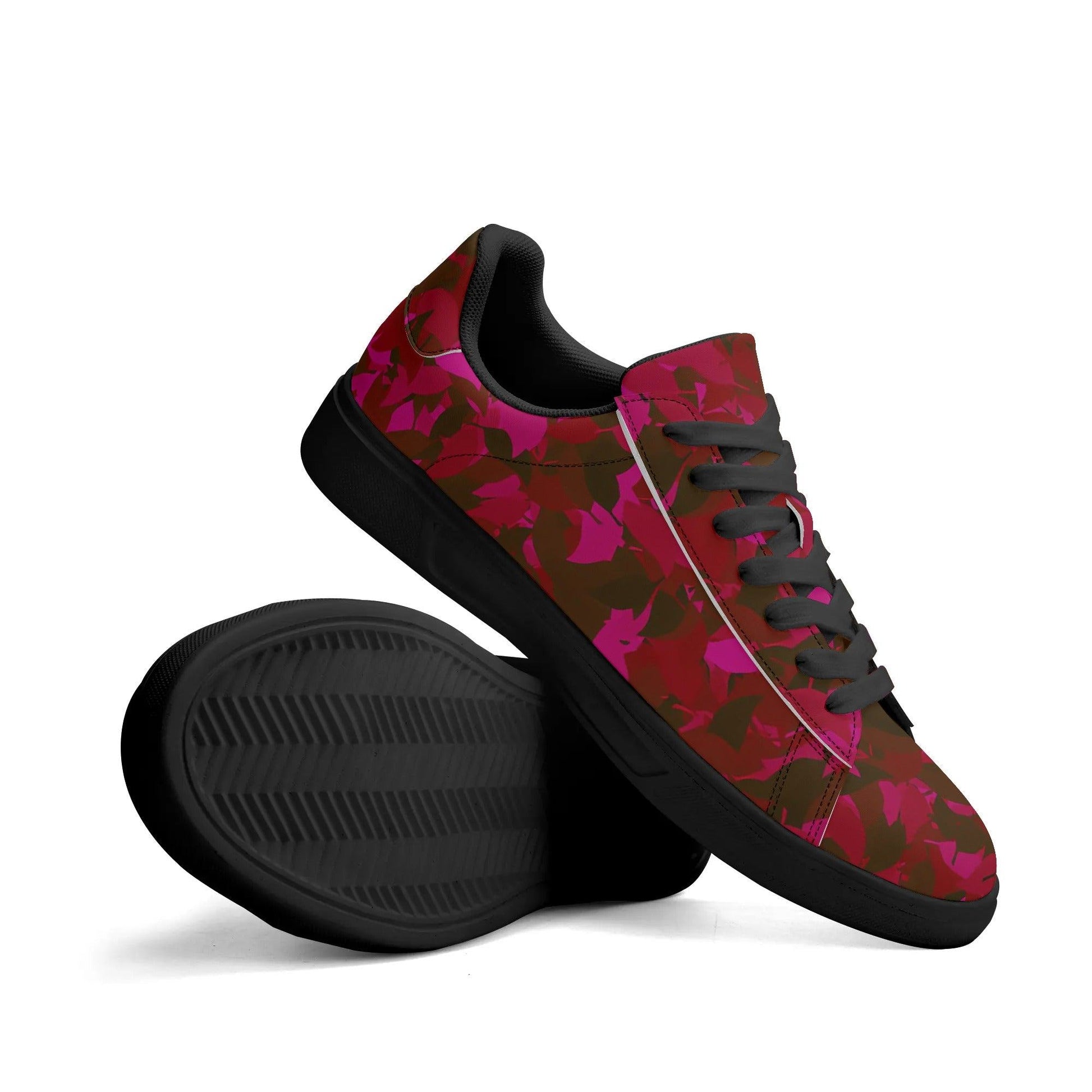 Red Leaf Low Top Leather Sneaker Low Top Sneaker 83.99 Leaf, Leather, Low, red, Sneaker, Top JLR Design