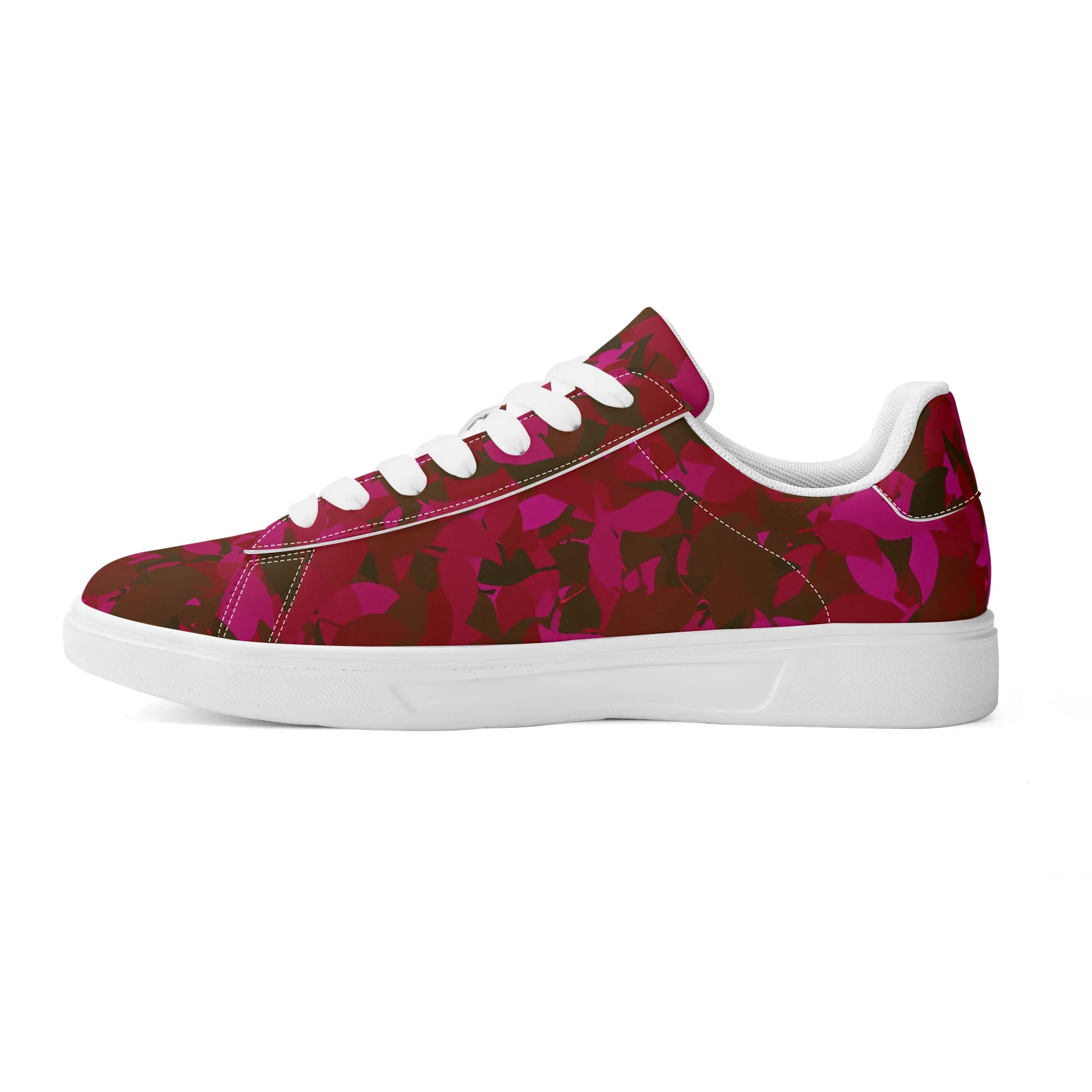 Red Leaf Low Top Leather Sneaker Low Top Sneaker 83.99 Leaf, Leather, Low, red, Sneaker, Top JLR Design