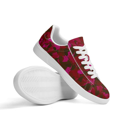 Red Leaf Low Top Leather Sneaker Low Top Sneaker 83.99 Leaf, Leather, Low, red, Sneaker, Top JLR Design