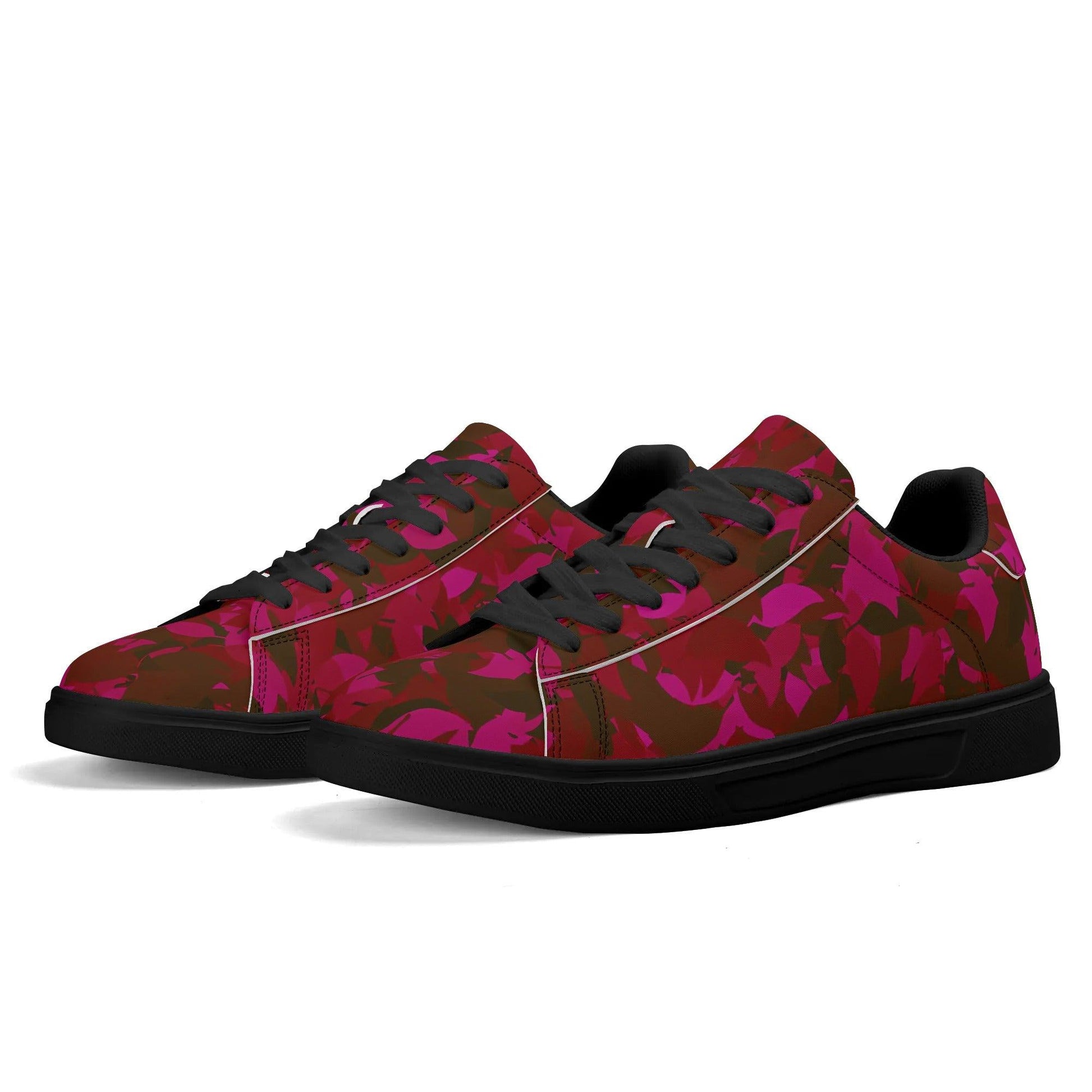 Red Leaf Low Top Leather Sneaker Low Top Sneaker 83.99 Leaf, Leather, Low, red, Sneaker, Top JLR Design