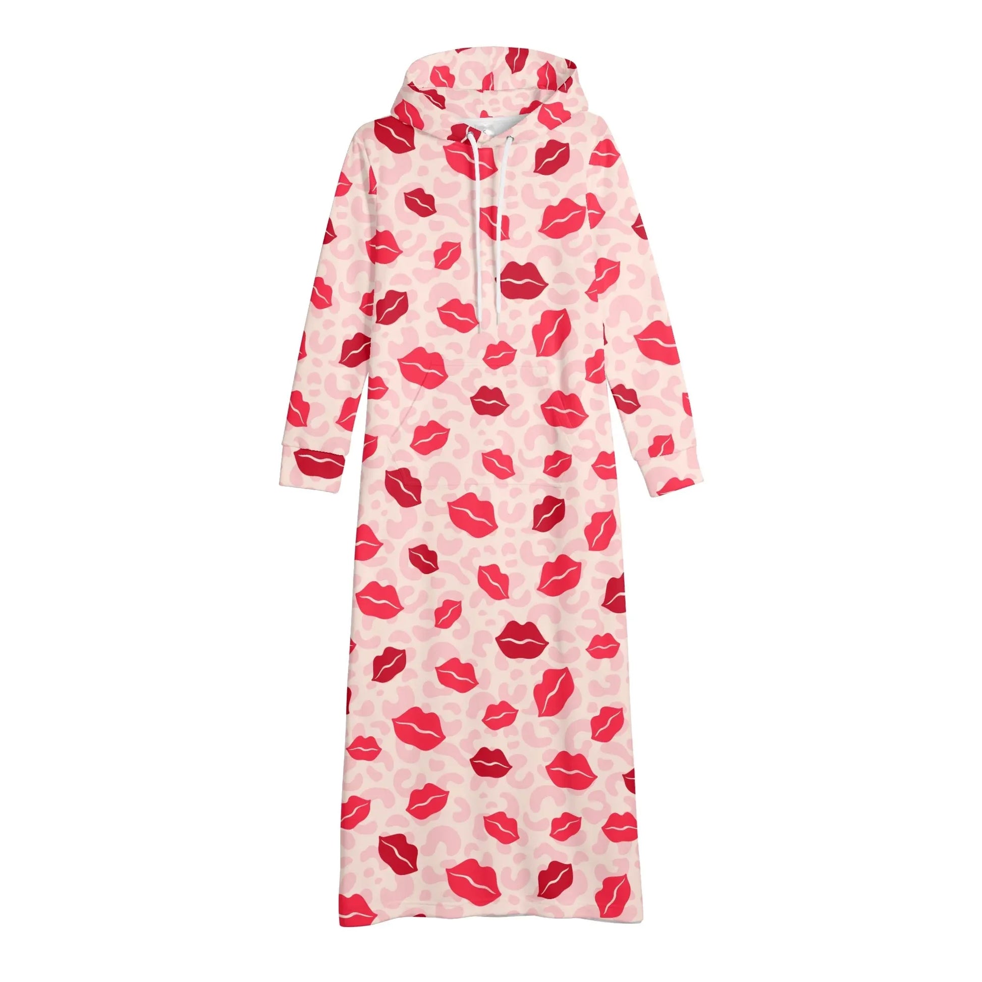 red-lips-bequemes-leichtes-hoodie-kleid-hoodiekleid-jlr-design-18489 - JLR Design