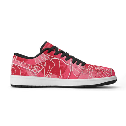 red-rose-low-top-leder-sneaker-fur-damen-sneaker-jlr-design-21339 - JLR Design