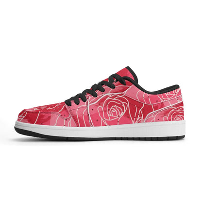 red-rose-low-top-leder-sneaker-fur-damen-sneaker-jlr-design-43616 - JLR Design