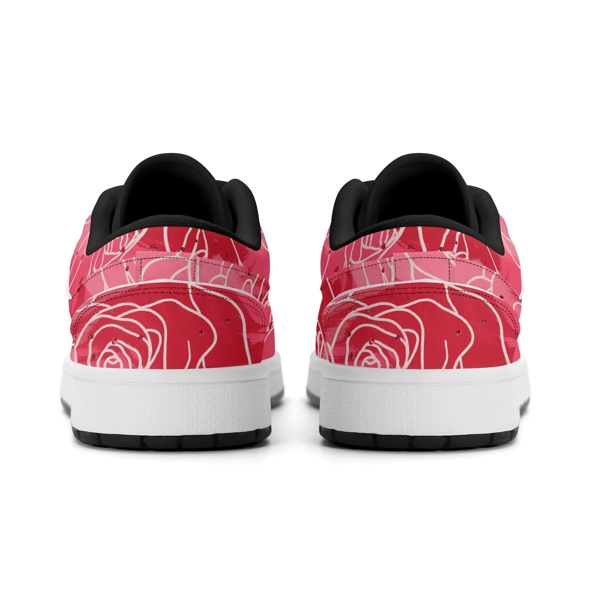 red-rose-low-top-leder-sneaker-fur-damen-sneaker-jlr-design-55016 - JLR Design