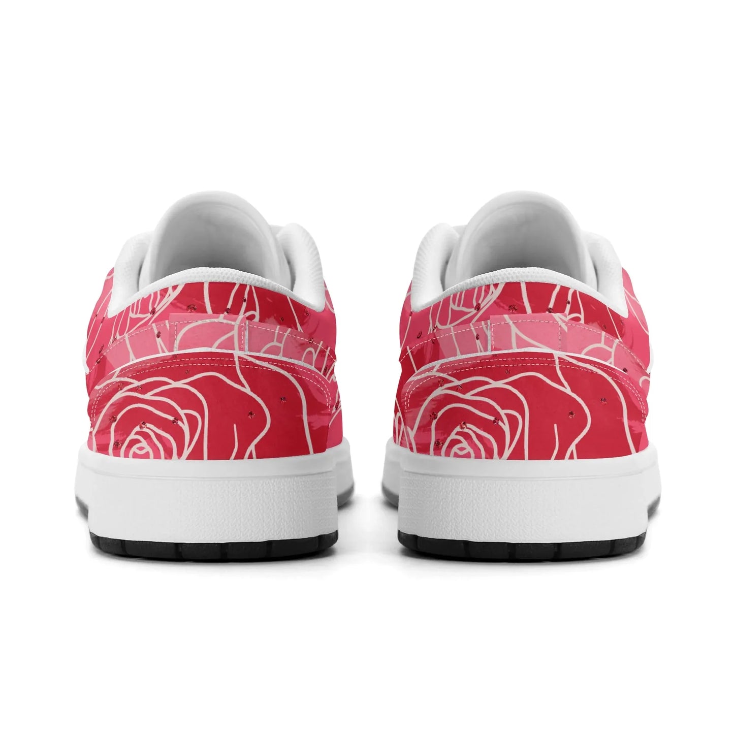 red-rose-low-top-leder-sneaker-fur-damen-sneaker-jlr-design-78487 - JLR Design