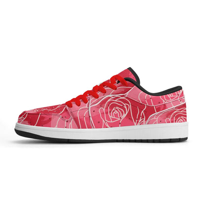 red-rose-low-top-leder-sneaker-fur-herren-sneaker-jlr-design-51589 - JLR Design