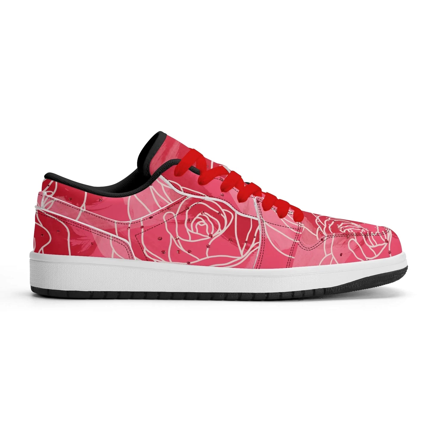 red-rose-low-top-leder-sneaker-fur-herren-sneaker-jlr-design-84512 - JLR Design