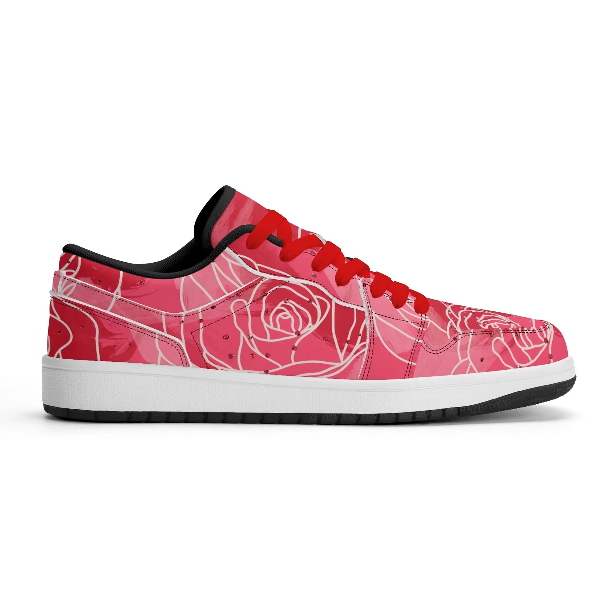 red-rose-low-top-leder-sneaker-fur-herren-sneaker-jlr-design-84512 - JLR Design