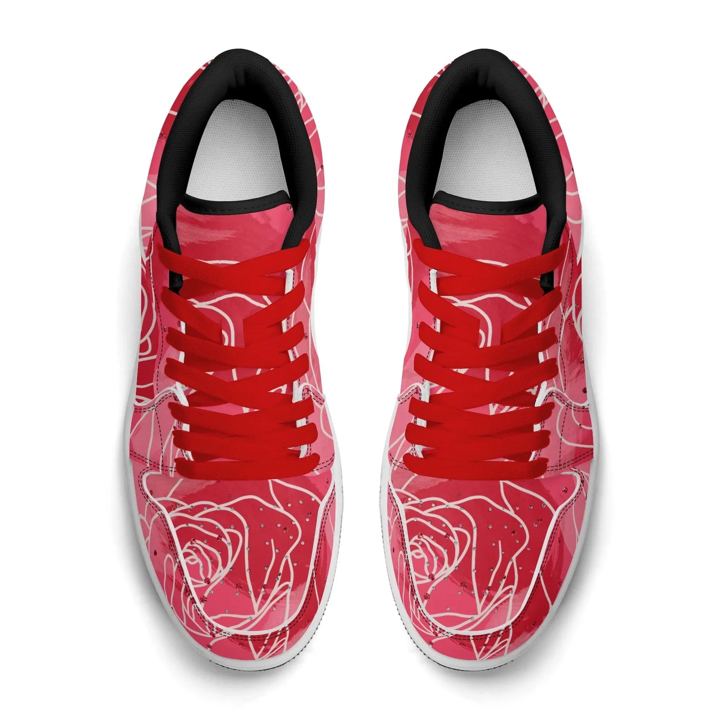 red-rose-low-top-leder-sneaker-fur-herren-sneaker-jlr-design-51893 - JLR Design