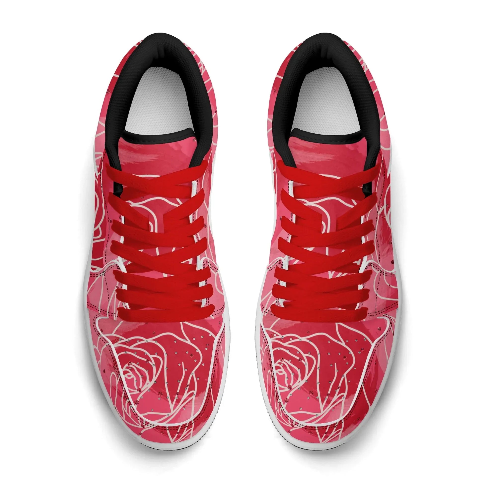 red-rose-low-top-leder-sneaker-fur-herren-sneaker-jlr-design-51893 - JLR Design