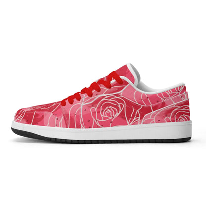 red-rose-low-top-leder-sneaker-fur-herren-sneaker-jlr-design-13203 - JLR Design