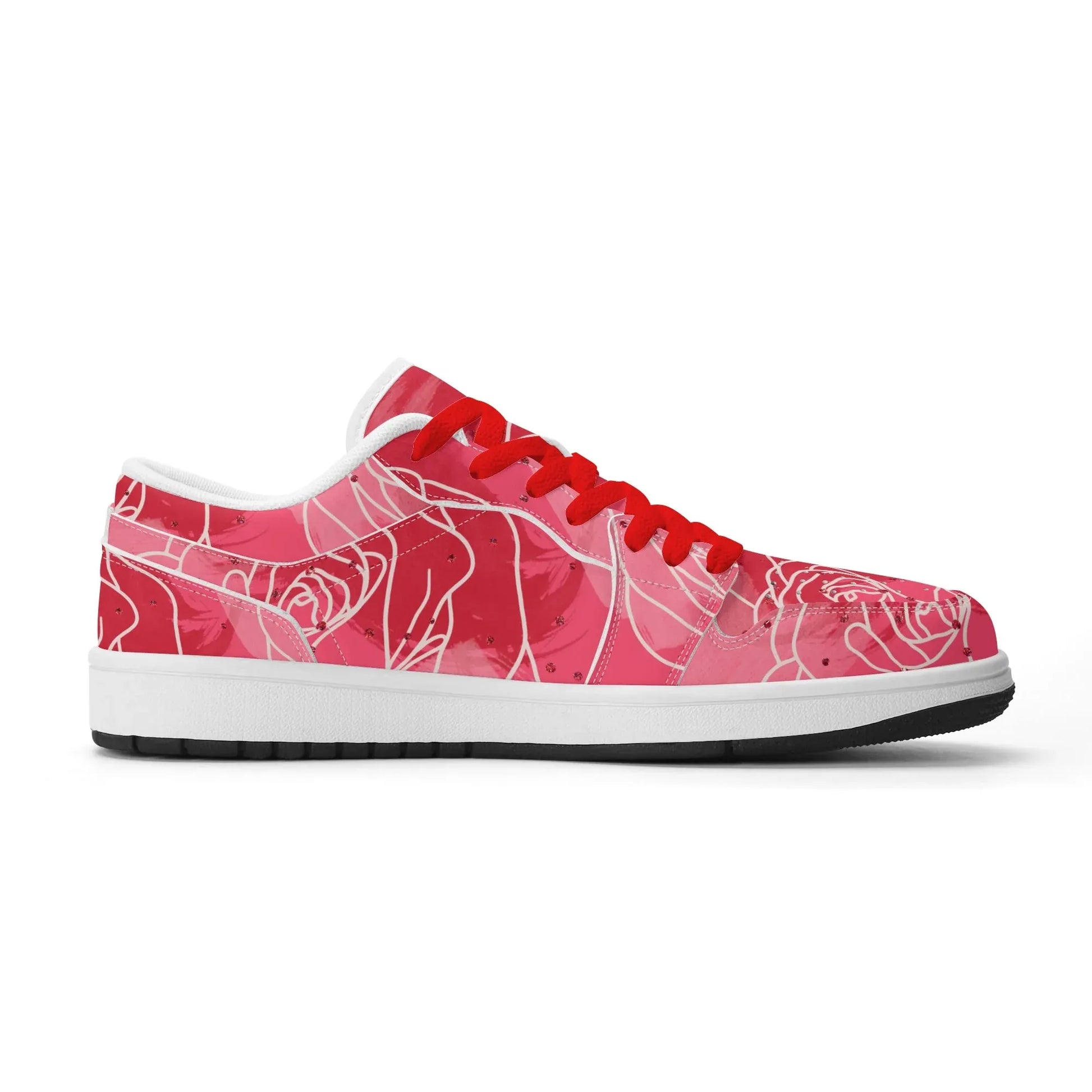 red-rose-low-top-leder-sneaker-fur-herren-sneaker-jlr-design-94421 - JLR Design