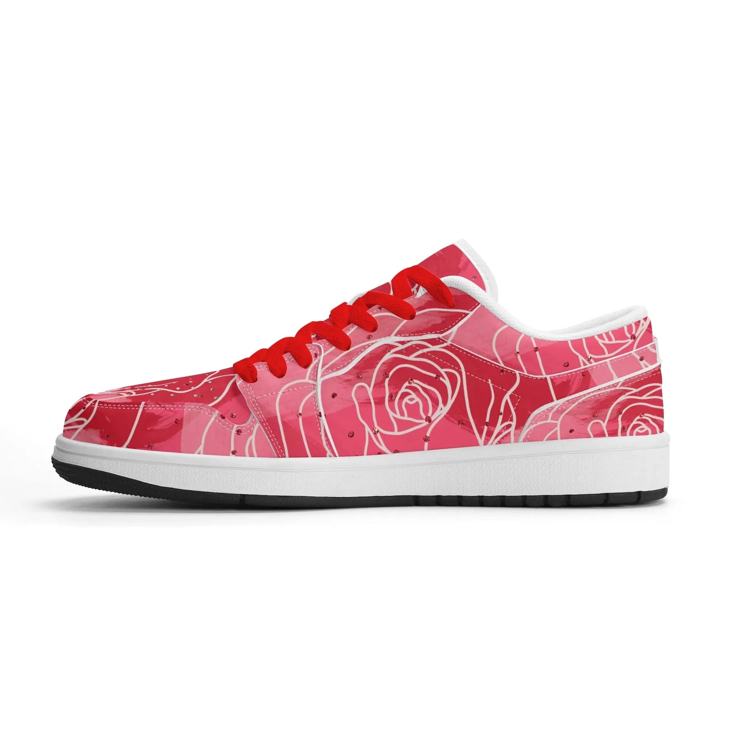 red-rose-low-top-leder-sneaker-fur-herren-sneaker-jlr-design-60806 - JLR Design