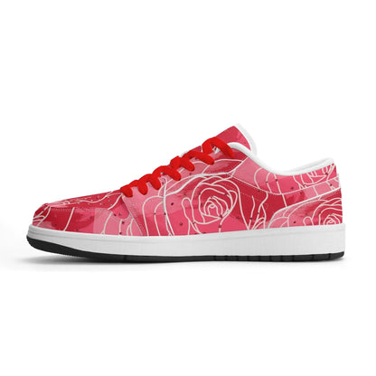 red-rose-low-top-leder-sneaker-fur-herren-sneaker-jlr-design-60806 - JLR Design