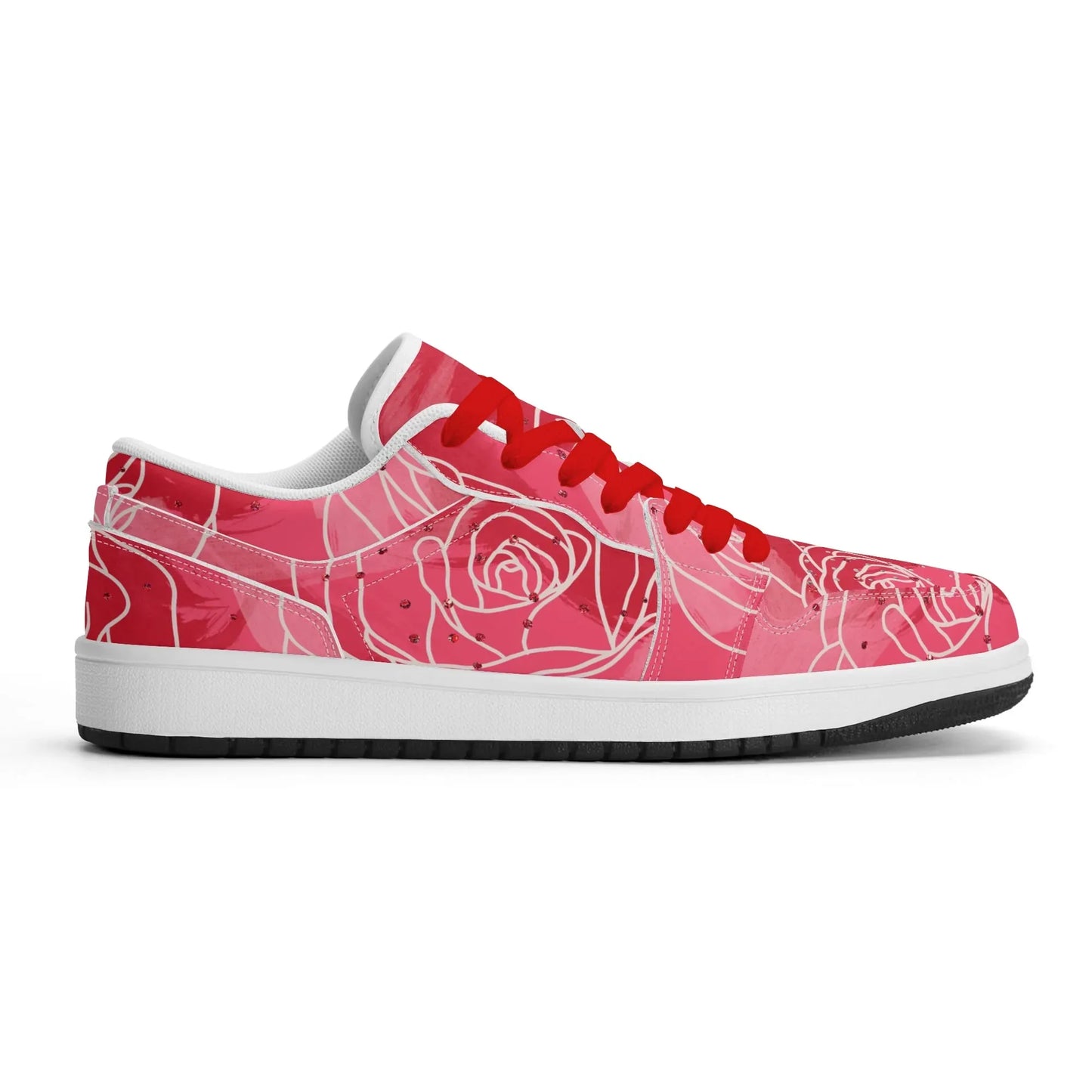 red-rose-low-top-leder-sneaker-fur-herren-sneaker-jlr-design-48084 - JLR Design
