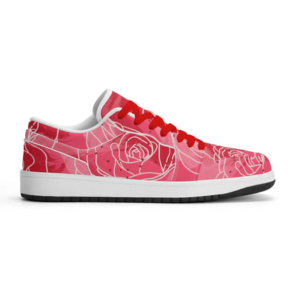 red-rose-low-top-leder-sneaker-fur-herren-sneaker-jlr-design-48084 - JLR Design