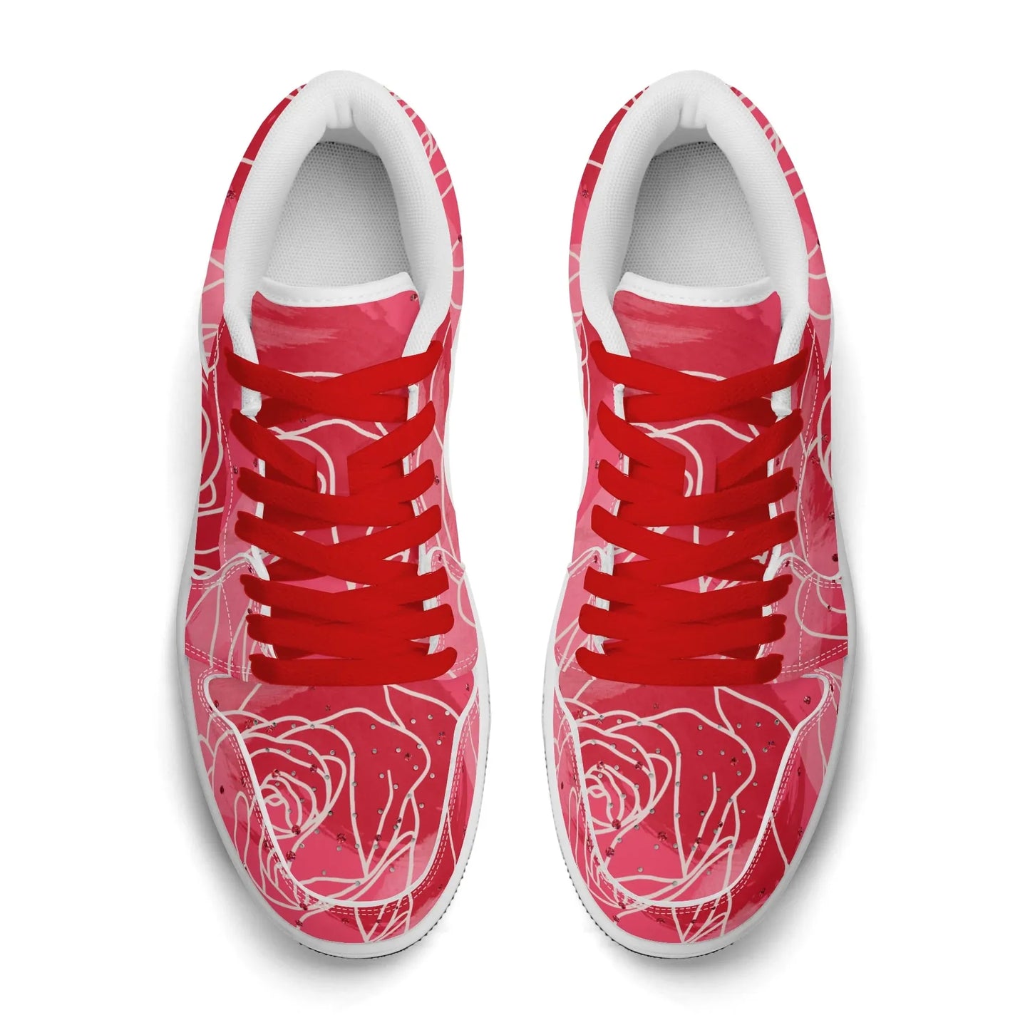 red-rose-low-top-leder-sneaker-fur-herren-sneaker-jlr-design-49536 - JLR Design