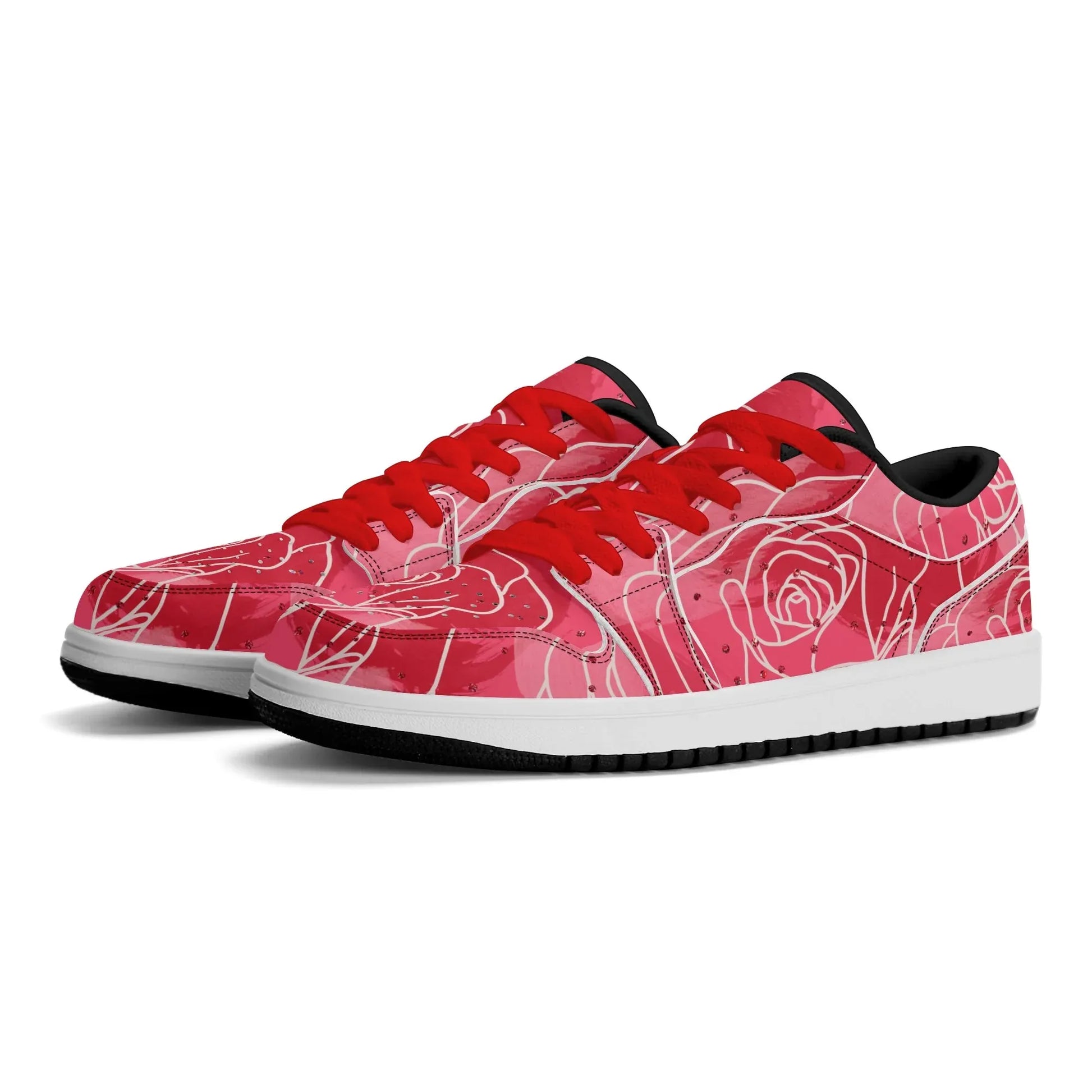 red-rose-low-top-leder-sneaker-fur-herren-sneaker-jlr-design-67337 - JLR Design