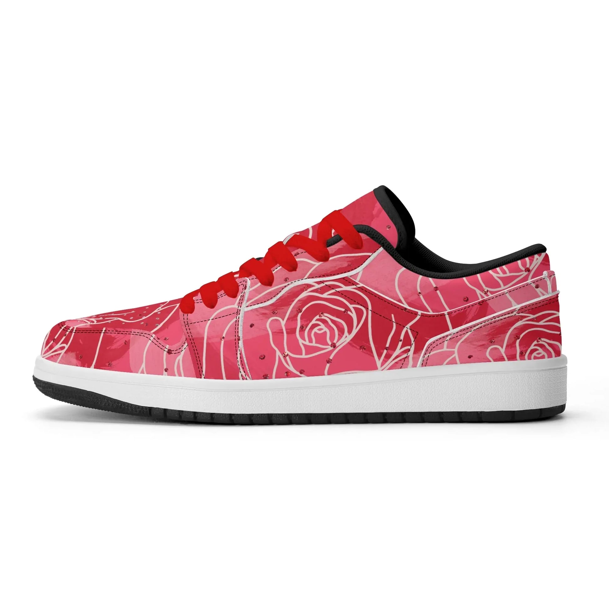 red-rose-low-top-leder-sneaker-fur-herren-sneaker-jlr-design-84528 - JLR Design