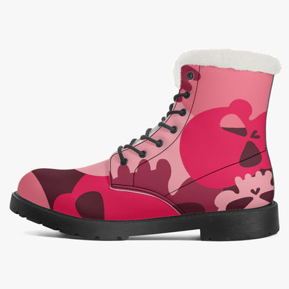 Red Skull Faux Fur Leder Boots Boots JLR Design