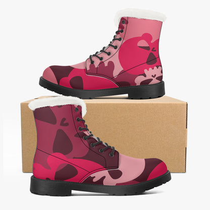 Red Skull Faux Fur Leder Boots Boots JLR Design