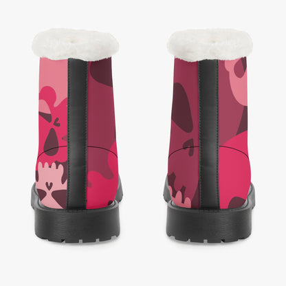 Red Skull Faux Fur Leder Boots Boots JLR Design